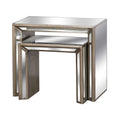 Luxurious Mirrored Nest of Tables-Kulani Home
