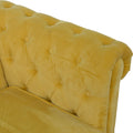 Luxurious Mustard Velvet Chesterfield Sofa: A Captivating Statement Piece for Your Home-Kulani Home