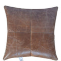 Luxury Buffalo Hide Leather Square Scatter Cushion-Kulani Home