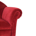 Luxury Crimson Velvet Nordic Armchair-Kulani Home