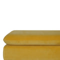 Mustard Velvet Bench with Castor Legs-Kulani Home