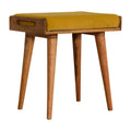 Mustard Velvet Tray-Style Footstool: The Elegance of Nordic Design and Versatile Comfort-Kulani Home