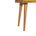 Mustard Velvet Tray-Style Footstool: The Elegance of Nordic Design and Versatile Comfort-Kulani Home