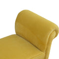 Mustard Yellow Velvet Upholstered Bench - Elegant Seating Solution for Every Room-Kulani Home