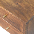 Nordic Chestnut Wood Bedside Table-Kulani Home