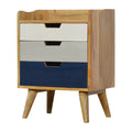 Nordic Elegance: Navy and White Gradient Bedside Table-Kulani Home