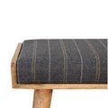 Nordic Elegance: Pewter Tweed Tray Style Footstool-Kulani Home