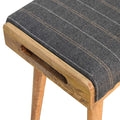 Nordic Elegance: Pewter Tweed Tray Style Footstool-Kulani Home