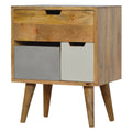 Nordic Solid Wood Bedside Table with Interchangeable Drawers-Kulani Home