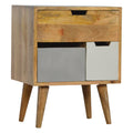 Nordic Solid Wood Bedside Table with Interchangeable Drawers-Kulani Home