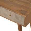 Nordic Wood Console Table with Champagne Cube Design-Kulani Home