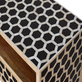 Oak Honeycomb Bone Inlay Media Console-Kulani Home