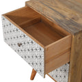 Oak-Ish 2-Drawer Bedside Table-Kulani Home