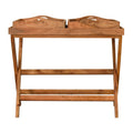 Oak-Ish Foldable Butler Tray Table: A Timeless Fusion of Modern and Classic Styles-Kulani Home