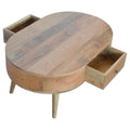 Oak-Ish Solid Wood Coffee Table with Nordic Style Legs and Drawer-Kulani Home