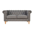 Pewter Tweed Chesterfield 2 Seater Sofa: The Elegance of Country Style-Kulani Home