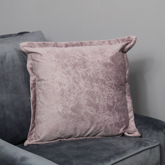Pink Crushed Velvet Cushion - Feather Filled-Kulani Home