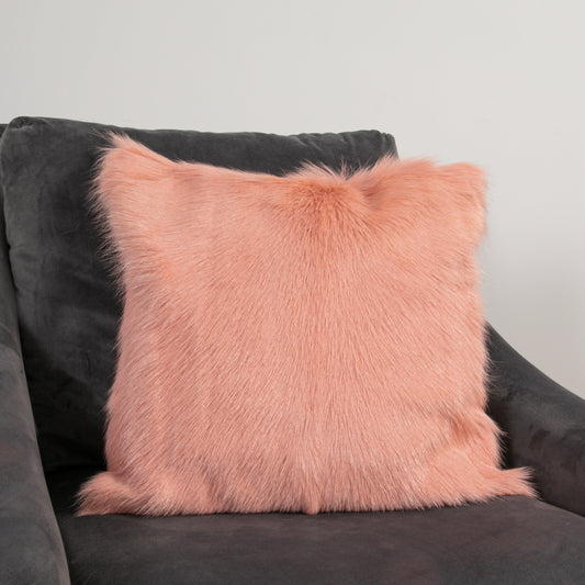 Pink Goatskin Cushion-Kulani Home