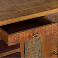 Reclaimed Wood Industrial Chest with Brass Accents-Kulani Home