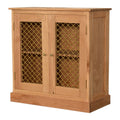 Rustic Oak Cage Cabinet: A Timeless Country Charm for Your Home-Kulani Home