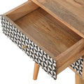 Rustic Oak Rafina 2-Drawer Bedside Table-Kulani Home