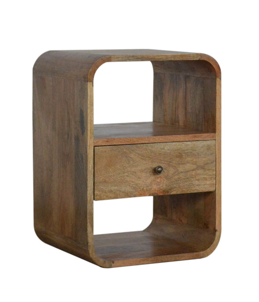 Rustic Oak Wood Bedside Table: A Stylish and Functional Addition to Your Bedroom-Kulani Home