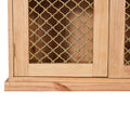 Rustic Pine Caged Cabinet: A Timeless Country Treasure-Kulani Home