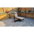 Serenity Deluxe Sun Lounger Set in Natural Brown Wicker-Kulani Home