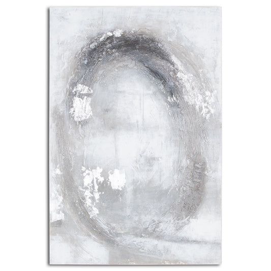 Silver and Grey Hand-Painted Canvas Masterpiece-Kulani Home