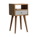 Sky Blue Hand Painted Solid Wood Bedside Table with Scandinavian Legs-Kulani Home