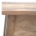 Solid Oak-Finish Storage Bench with Nordic-Style Legs-Kulani Home