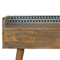 Solid Wood Bone Inlay Gallery Back Console Table-Kulani Home
