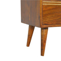 Solid Wood Chestnut Bedside with Removable Drawers-Kulani Home