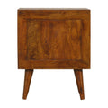 Solid Wood Chestnut Bedside with Removable Drawers-Kulani Home