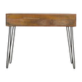 Solid Wood Console Table with Iron Base-Kulani Home