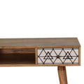 Solid Wood Triangle Geometric Writing Desk-Kulani Home