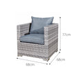 The Elegant Acorn Rattan 5 Seat Lounge Sofa Set in Dove Grey-Kulani Home