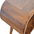The Exquisite Chestnut Circular Open Bedside: A Timeless Storage Solution-Kulani Home