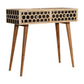 The Exquisite Honeycomb Bone Inlay Console Table-Kulani Home