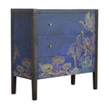 The Exquisite Midnight Blue Floral Chest: A Timeless Masterpiece of Elegance and Craftsmanship-Kulani Home
