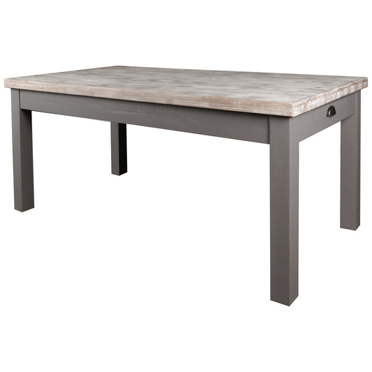 The Exquisite Oakwood Dining Table with Dual Drawers-Kulani Home