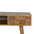 The Exquisite Tile Carved Writing Desk with Open Slot-Kulani Home
