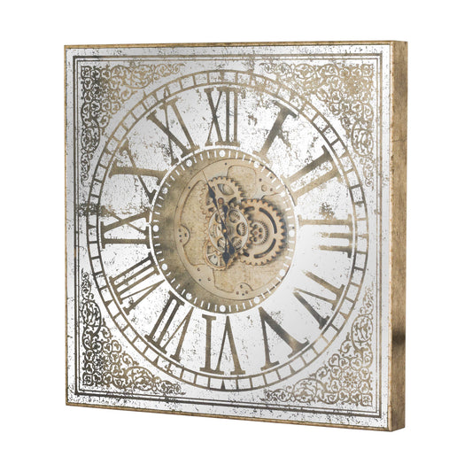 The Grand Mirrored Square Clock with Dynamic Movement-Kulani Home