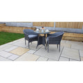The Grey Rattan 2-Seater Bistro Set with Stacking Chairs-Kulani Home