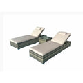 The Nature Brown Sun Lounger Set with Drinks Table: A Luxurious Outdoor Retreat-Kulani Home