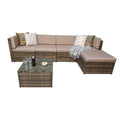 The Nature/Brown Modular Corner Sofa: A Stylish and Durable Outdoor Seating Solution-Kulani Home
