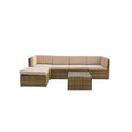 The Nature/Brown Modular Corner Sofa: A Stylish and Durable Outdoor Seating Solution-Kulani Home