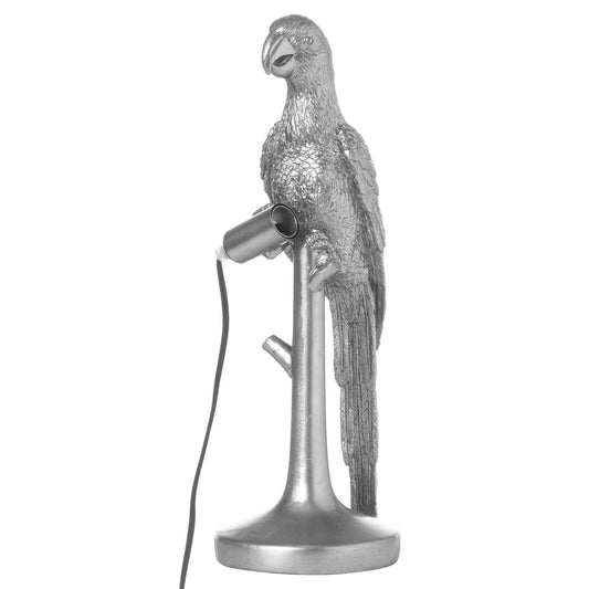 The Opulent Avian Silver Table Lamp-Kulani Home