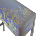 The Regal Midnight Blossom Console Table-Kulani Home