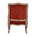 The Regal Rouge Velvet French Style Chair-Kulani Home